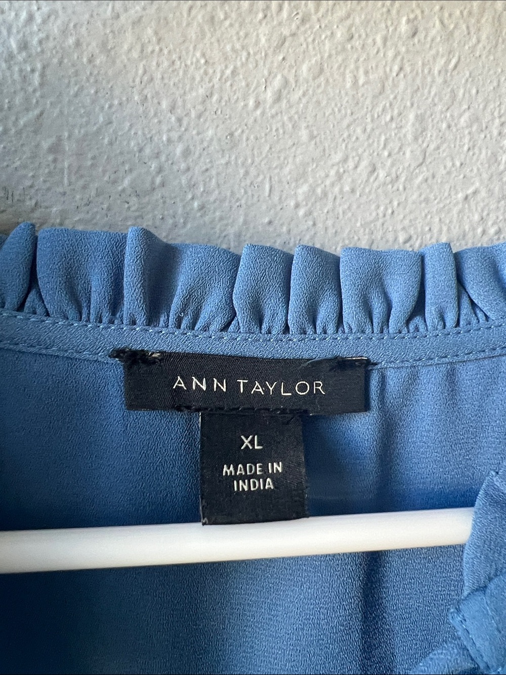 Ann Taylor Tie-Neck Smocked Shoulder Top - Picture 4 of 6